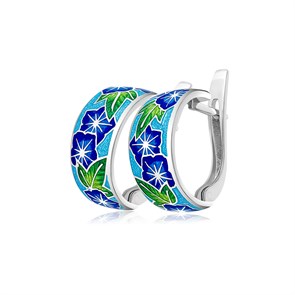 {{photo.Alt || photo.Description || 'Серьги-полукольца из серебра «Петуния», синие'}}