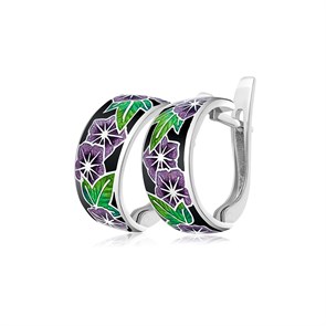 {{photo.Alt || photo.Description || 'Серьги-полукольца из серебра «Петуния», фиолетовые'}}