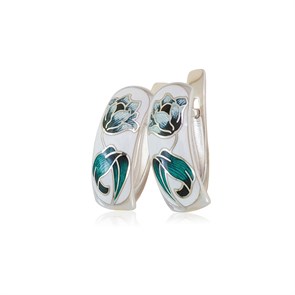 {{photo.Alt || photo.Description || 'Серьги с английским замком «Тюльпаны», дымчатые'}}