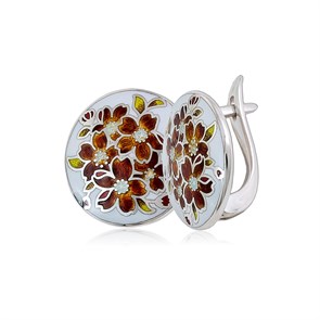 {{photo.Alt || photo.Description || 'Серьги с английским замком «Букет» из серебра, терракотовые'}}