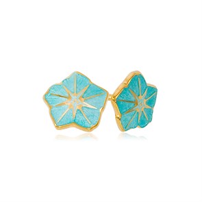 {{photo.Alt || photo.Description || 'Пусеты «Петуния» (золочение) из серебра, бирюзовые'}}