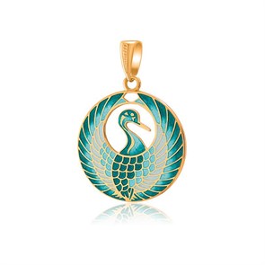 {{photo.Alt || photo.Description || 'Серебряная подвеска «Журавлик» (золочение), бирюзовая'}}