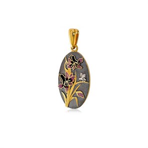 {{photo.Alt || photo.Description || 'Подвеска из серебра «Лилия» (золочение), фиолетовая'}}