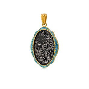 {{photo.Alt || photo.Description || 'Подвеска из серебра «Жостово. Маки» (золочение)'}}