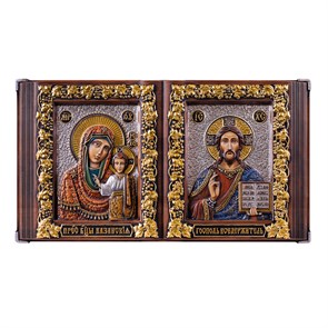 Резная икона "Казанская Богоматерь - Вседержитель" с ящиком RM100029