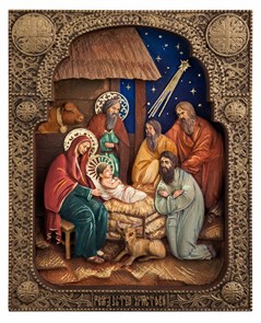 Резная икона "Рождество" RM100056