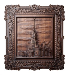 Резное панно "Петропавловский собор" RM100116