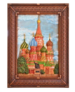 Резное панно "Храм Василия Блаженного" RM100117