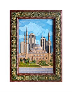 Резное панно "Сердце Чечни" RM100118