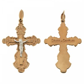Крест золотой, с корундами, Православие, 3.11 гр. ПР.К.000094