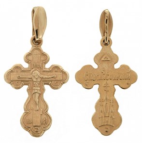Крест золотой, с корундами, 1.28 гр. ПР.К.000101