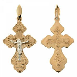 Крест золотой, с корундами, Православие, 2.50 гр. ПР.К.000103