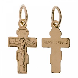 Крест золотой, с корундами, 0.68 гр. ПР.К.000104
