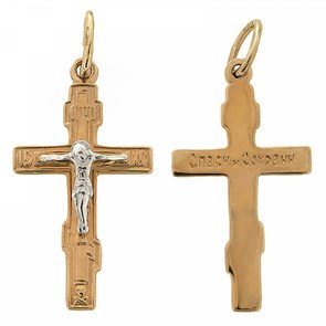 Крест золотой, с корундами, 1.12 гр. ПР.К.000124