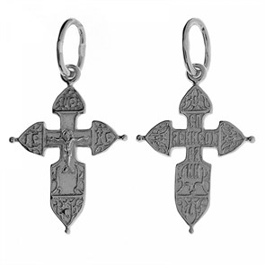 Крест серебрянный, с корундами, 0.66 гр. ПР.К.000226