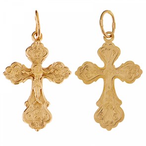 Крест золотой, с корундами, 1.94 гр. ПР.К.000571