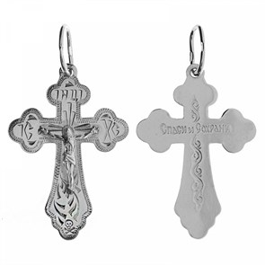 Крест серебрянный, с корундами, Москва златоглавая-2, 1.96 гр. ПР.К.000705