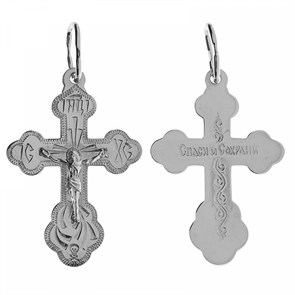 Крест серебрянный, с корундами, Москва златоглавая-2, 1.81 гр. ПР.К.000706