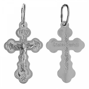 Крест серебрянный, с корундами, Москва златоглавая-2, 1.28 гр. ПР.К.000716