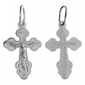 Крест серебрянный, с корундами, Москва златоглавая-2, 1.31 гр. ПР.К.000717