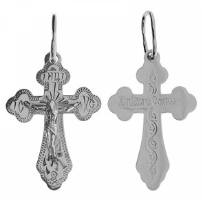 Крест серебрянный, с корундами, Москва златоглавая-2, 1.27 гр. ПР.К.000721