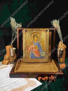 {{productViewItem.photos[photoViewList.activeNavIndex].Alt || productViewItem.photos[photoViewList.activeNavIndex].Description || 'Подарочная икона Архангел Гавриил на мореном дубе 20х15'}}