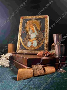 {{photo.Alt || photo.Description || 'Подарочная икона Образ Пресвятой Богородицы Остробрамская (Виленская) на дубе 15х20 см.'}}