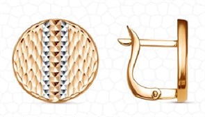 Серьги золотые без вставок. Вес 3,11 г. MG215