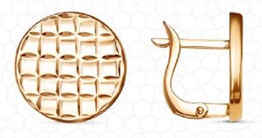 Серьги золотые без вставок. Вес 3,21 г. MG217