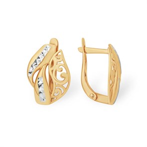 Серьги золотые без вставок. Вес 2,7 г. MG218