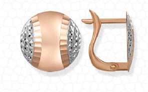 Серьги золотые без вставок. Вес 1,9 г. MG219