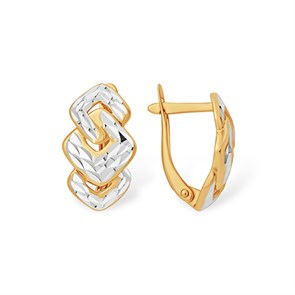 Серьги золотые без вставок. Вес 3,25 г. MG221