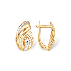 Серьги золотые без вставок. Вес 2,80 г. MG224