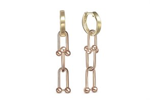 Серьги золотые без вставок. Вес 4,76 г. MG225