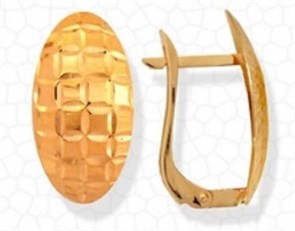 Серьги золотые без вставок. Вес 1,93 г. MG226