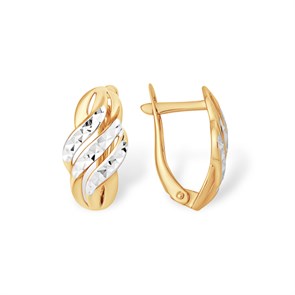 Серьги золотые без вставок. Вес 2,84 г. MG230