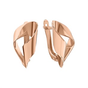Серьги золотые без вставок. Вес 2,95 г. MG231