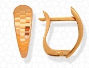 Серьги золотые без вставок. Вес 1,52 г. MG232