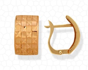 Серьги золотые без вставок. Вес 1,75 г. MG235