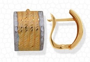 Серьги золотые без вставок. Вес 2,47 г. MG236