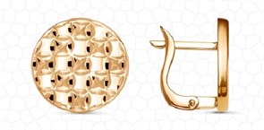 Серьги золотые без вставок. Вес 3,23 г. MG237