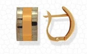 Серьги золотые без вставок. Вес 1,94 г. MG239