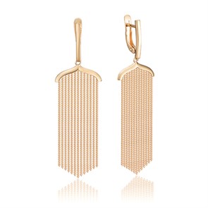 Серьги золотые без вставок. Вес 4,49 г. MG240