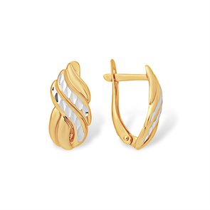 Серьги золотые без вставок. Вес 2,66 г. MG242