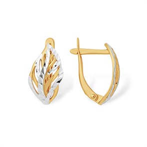 Серьги золотые без вставок. Вес 2,58 г. MG243