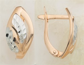 Серьги золотые без вставок. Вес 2,75 г. MG244