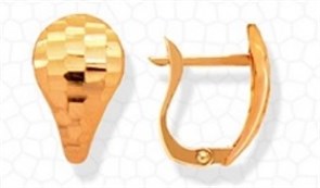 Серьги золотые без вставок. Вес 1,57 г. MG245