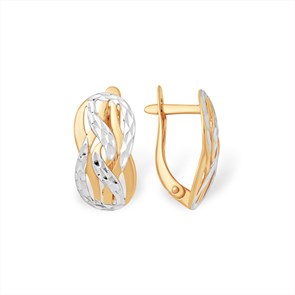 Серьги золотые без вставок. Вес 2,53 г. MG246