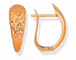 Серьги золотые без вставок. Вес 1,99 г. MG248