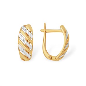 Серьги золотые без вставок. Вес 2,55 г. MG252